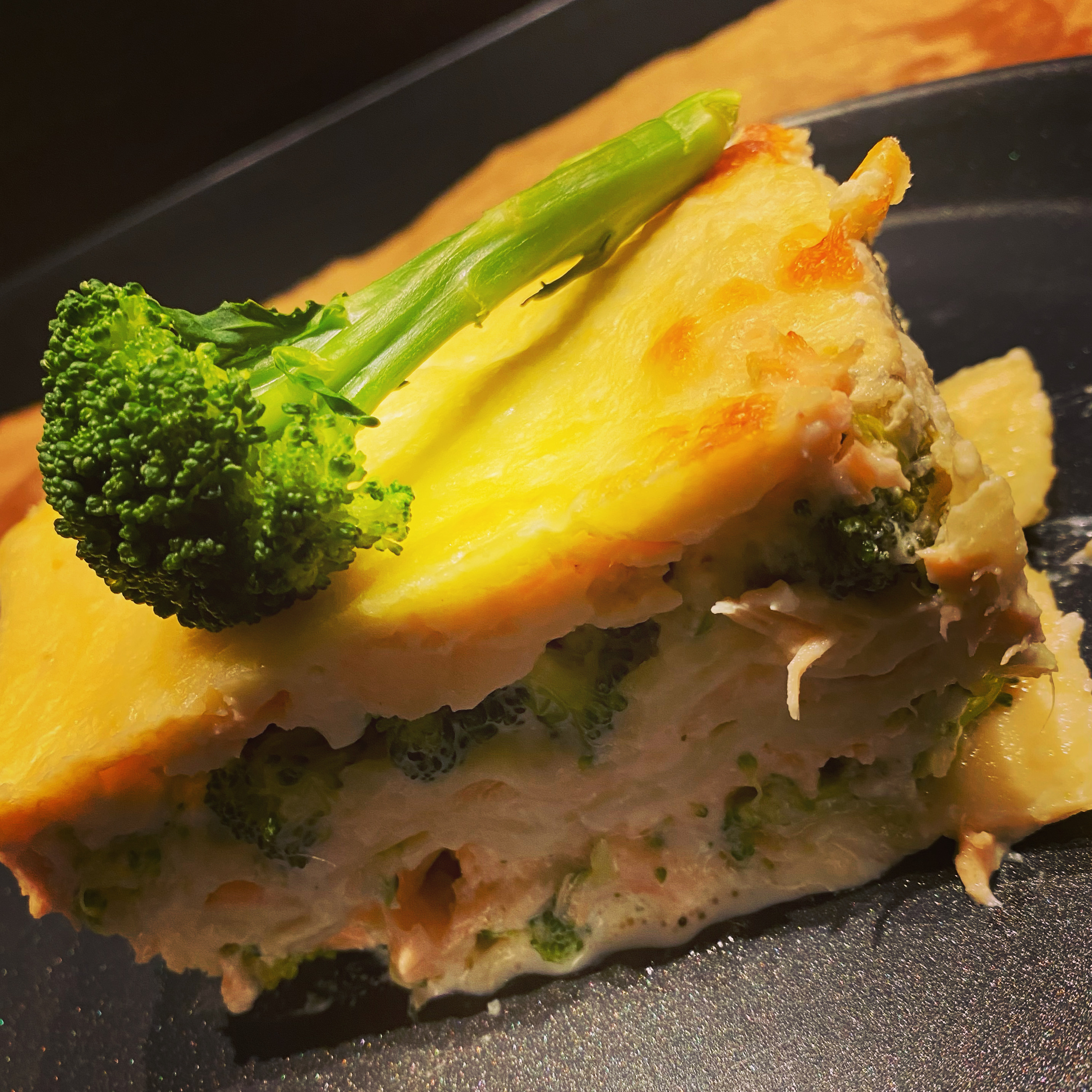 Lasagne met zalm en broccoli